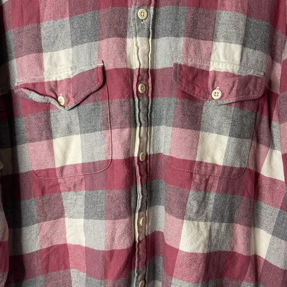 American Eagle AE Super Soft Flannel Pink Red Pattern Men’s Sz XL - Picture 2 of 7